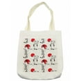 thumbnail image 1 of Asian Tote Bag, Japanese Geisha Girl with Traditional Kimono Folk Culture Style, Cloth Linen Reusable Bag for Shopping Books Beach and More, 16.5" X 14", Cream, by Ambesonne, 1 of 2