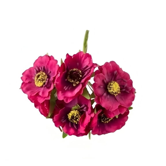 RUINIXCW Anemone Flowers 3.54 inch Artificial Poppy Flowers Bouquet Silk Artificial Flowers for Christmas Decorations Vase Centerpieces Home Wedding Bouquet DIY Garland