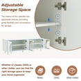 thumbnail image 3 of Aukfa TV Stand with Adjustable Shelves for TVs Up to 78", White, 3 of 7