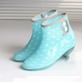 thumbnail image 1 of LSLJS Boucle Fermeture Éclair Latérale à Talons Hauts Transparent Mi-Tube Talon Compensé Femmes Pluie, Bottes de Pluie pour Femmes, 1 of 3