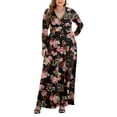 thumbnail image 2 of PCEAIIH Women's Long Sleeve Plus Size Dress Casual Maxi Dresses XL-5XL Soft with Pockets, 2 of 5