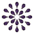 thumbnail image 1 of Unique Bargains 20Pack Teardrop Sew on Rhinestone - 8x5mm Glass Teardrop Crystal Rhinestones in Gold Prong Setting (Dark Purple), 1 of 7