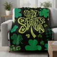 thumbnail image 2 of Happy St Patrick's Day Blanket Soft Cozy Warm Throw Blanket for Couch, Plush Fuzzy Flannel Fleece Blankets for Sofa, Green Lucky Shamrocks Vintage Bed Blankets Lightweight Gifts for Women, 40"x60", 2 of 9