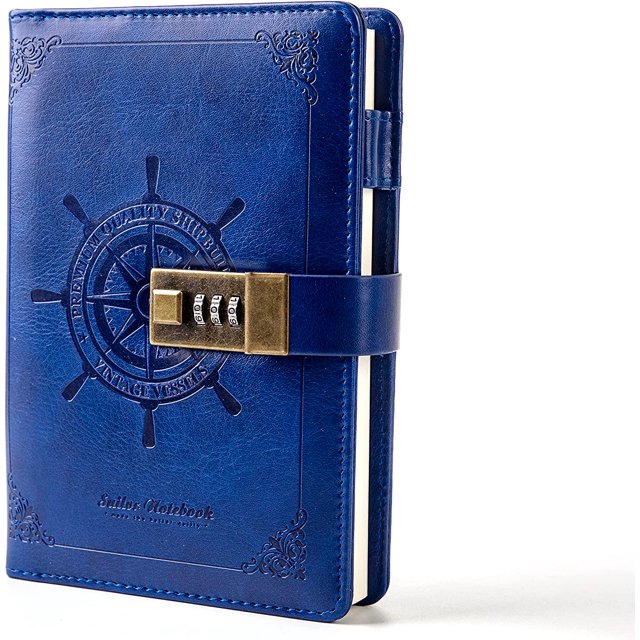 POSHIECA's Lock Diary leather Journal, Teens Leather Locking Dairy