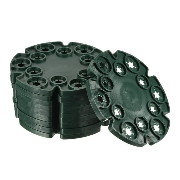 Uxcell 0.28" ID Bamboo Cane Holder Tray Caps for Garden Stakes Climbing Plants Green 10 Pack