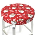 thumbnail image 5 of Salouo Merry Christmas Santa Claus A Pattern Bar Stool Cushion Cover, Round Crease-Resistant Stretchy Dustproof Stool Seat Slipcover for Bar Round Chair-14 inch, 5 of 6