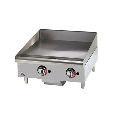 24 Gas Griddle w/ Manual Controls - 1 Steel Plate, Convertible