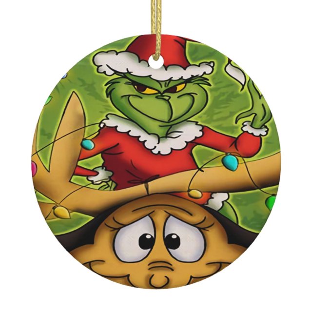 Adorno navideño colgante Grin-Ch para árbol de Navidad: adornos colgantes de cerámica para fiestas: ideas para regalar adornos navideños
