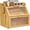 Brown, variant on Bread Box for Kitchen Countertop, Large Bread Storage Container for Homemade Bread, Wooden Breadbox Organizers, Double Layer Bread Bin with Window Bread Holder, Black
