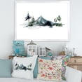 thumbnail image 3 of Designart 'Minimalistic Fir Forest and Winter Mountains II' Modern Framed Art Print, 3 of 4