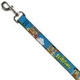 thumbnail image 2 of The Flintstones Pet Leash, Dog Leash, The Flintstones And Rubbles Group Pose Logo Blue, 4 Feet Long 1.0 Inch Wide, 2 of 4