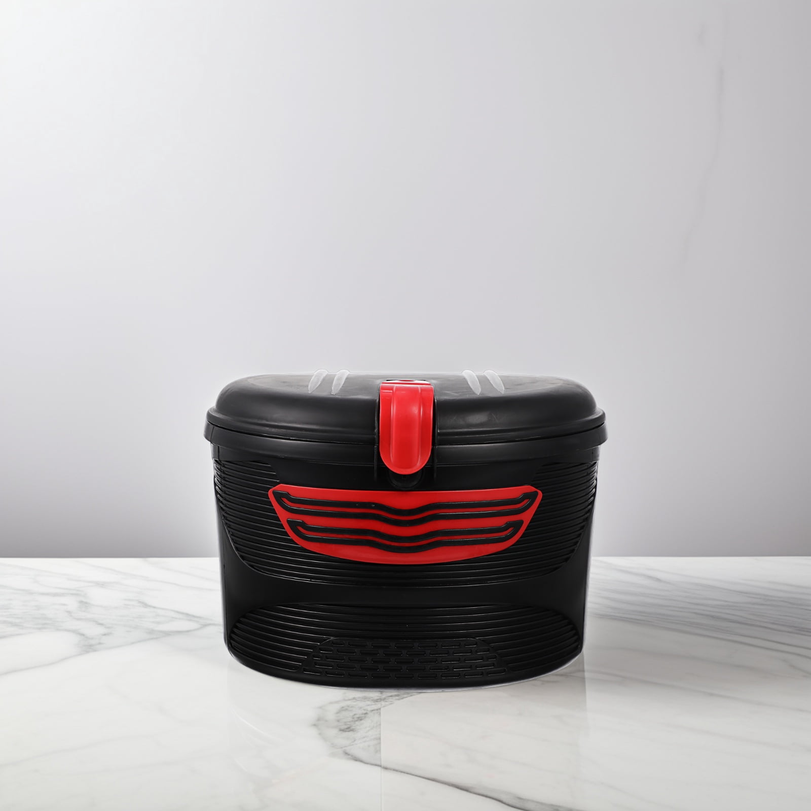 LOLIPPYY Bike Front Frame Storage Basket Red Woven Plastic with Anti-Prying Lock for Bikes