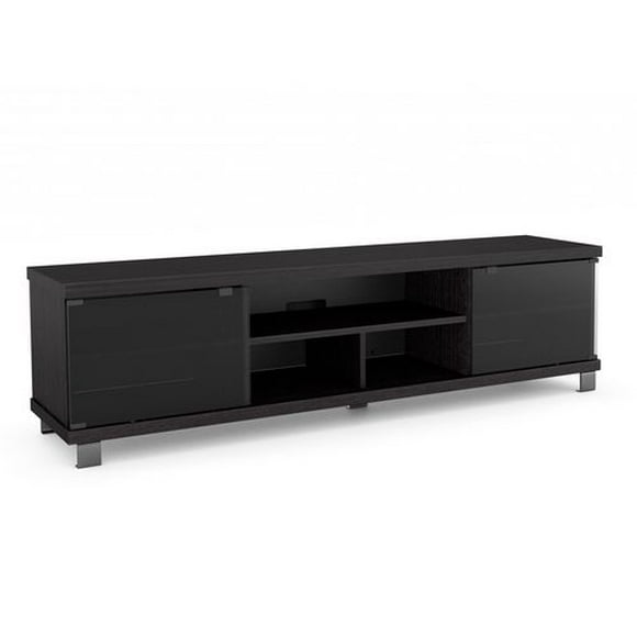 CorLiving Extra Wide TV Bench in Ravenwood Black, for TVs up to 80"