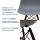 thumbnail image 5 of Set de Comedor Mundo In Cristal 120 cm Oslo y 4 sillas Eames Gris base Nogal Minimalista, 5 of 10