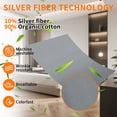 thumbnail image 4 of Grounding Sheets for All Mattress Sizes, Grounding Mat for Bed 10% Silver Fiber+90% Organic Cotton Grounding Sheets Sleeping Earth Grounded Mat, with Cord，27.5"x78.7", Dark-grey, 4 of 10