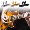 thumbnail image 3 of keepw Guitar Roller Saddle Bridge Adjustable Bridges with Post Hole Lock Tailpiece 6-String Electric Musical Instrument Silver, 3 of 6