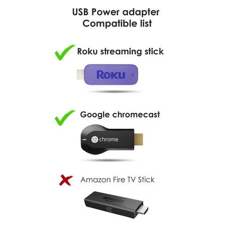 T Power Ac Adapter Charger Usb Power Cable For Roku Express