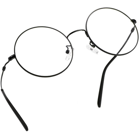 LifeArt Blue Light Blocking Glasses, Anti Eyestrain, Computer Reading Glasses, Gaming Glasses, TV Glasses for Women Men, Stylish Unisex Alloy Round Frame (Black Steel, +2.75 Magnification)
