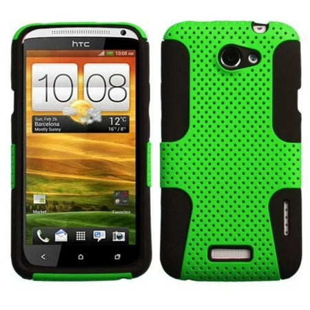 Rim Hard Faceplates AHTCONEXHPCAST006NP Astronoot Premium Hybrid Case with Durable Hard Plastic Faceplate for HTC One X - 1 Pack - Retail Packaging - Green/Black,.., By Asmyna,USA ()