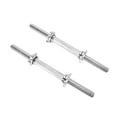 thumbnail image 1 of buripes Threaded Dumbbell Rubber Handles 1 Inch Pair, 14" Adjustable Dumbbell Bar Handles, Fits Standard Weight Plates with 1â€ Diameter, for Gym Workouts, Exercise, Weightlifting, Sold in Pair, 1 of 4