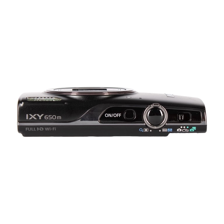 Canon IXY 650 HS Compact Camera 12x Zoom Black Bundle with 2x 64GB