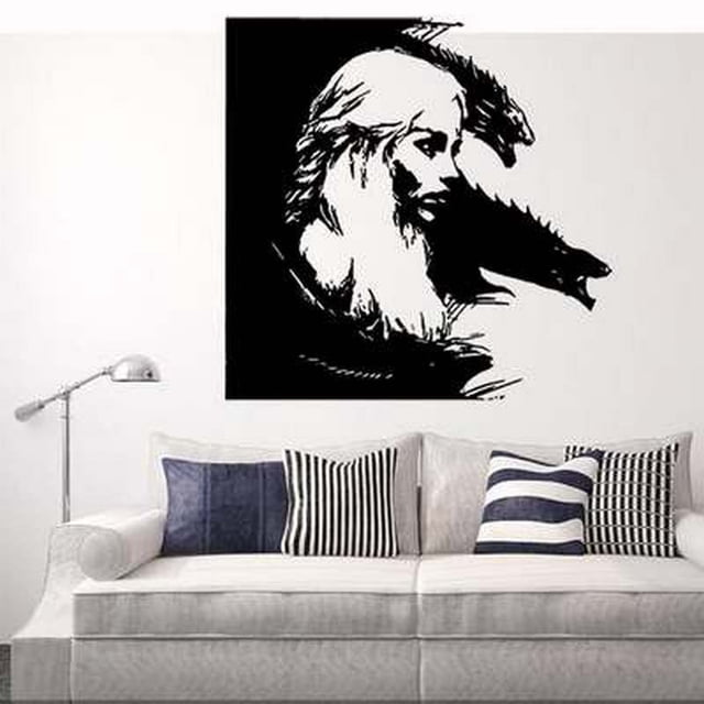 Adhesivo de pared Daenerys Targaryen Dragon Mother Game of Thrones