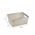 thumbnail image 2 of Simplify 3 Pack Small Polypropylene Glitter Storage Tote Baskets, Silver, 2 of 5