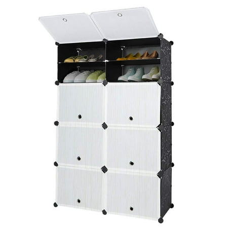 DIY Shoes Rack,8 Tier Cabinet Shoes Storage Rack DIY Organizer for Heels Boots Slippers for Home, Office or Dorm