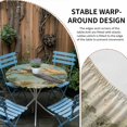 thumbnail image 2 of Ocean Turtle Round Tablecloth for 36-44 Inch Tables,Fitted Table Cover with Elastic Edge,Coastal Coral Illustration Retro Painting Waterproof Outdoor Table Cloth Protector for Patio Garden Dinner, 2 of 9