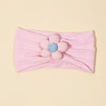 thumbnail image 2 of AUNVITO Baby Wide Headband Elastic Nylon Soft Solid Color Jacquard Small Flowers Design, 2 of 3