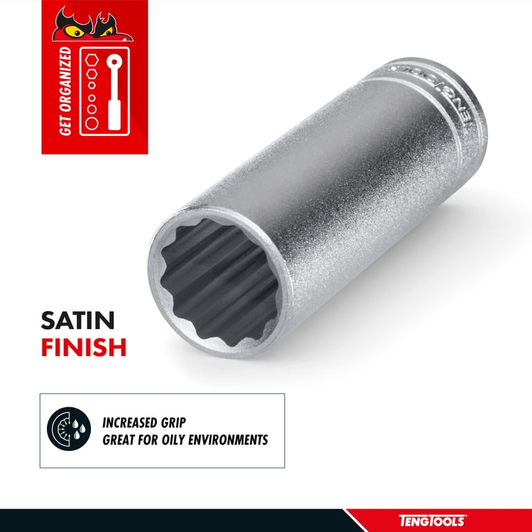 Teng Tools 18MM 1/2 Inch Drive 12 Point Metric Deep Chrome