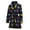 140, variant on Black And White Graffiti Pattern Women Bathrobe One Size Univeral Fits, Graffiti Art Style Fashion Lightweight Plush Fleece Long Robe For Women