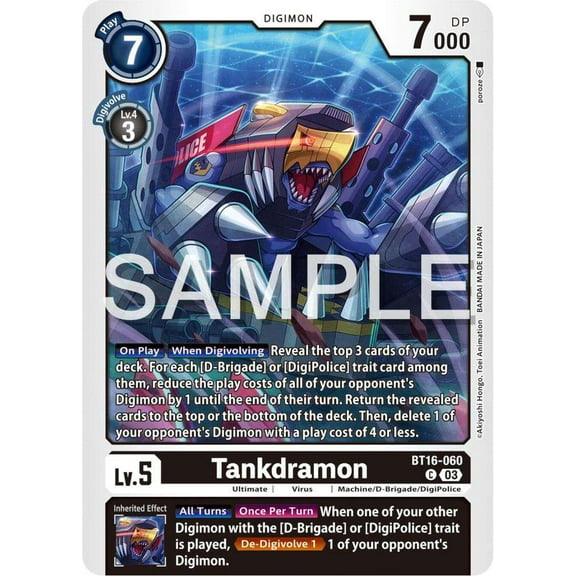 Digimon Beginning Observer Common Tankdramon BT16-060