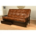 thumbnail image 2 of Pemberly Row Espresso Queen-size Storage Futon with Brown Mattress, 2 of 3