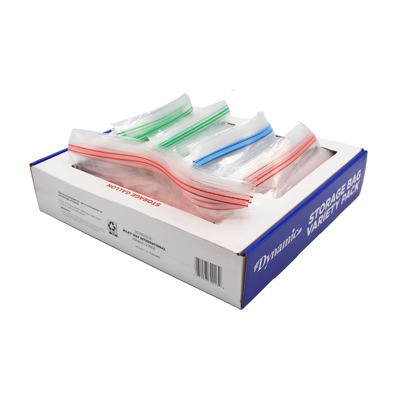 Dynamic BPA-Free Double Zipper Food Storage Bags Variety Pack, 355