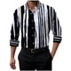 thumbnail image 1 of pstuiky mangas largas para hombre, Cárdigan informal con botones y estampado de moda para hombre, camisa de manga larga con cuello alto Tops de hombre m, 1 of 2