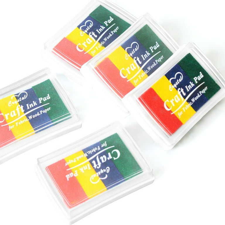 Washable Safe Stamp Pads 4 Colors Ink Pads For Kids Non-toxic Diy  Multicolors
