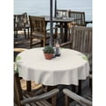thumbnail image 2 of Outdoor Tablecloths with Umbrella Hole & Zipper, Palm Leaves Round Tablecloths 60 Inch, Farmhouse Summer Tropical Leaf Flowers Waterproof Table Cloth, Patio/Pool/Picnic Table Covers, 2 of 8