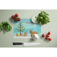 thumbnail image 3 of Carolines Treasures CK3828LCB Tan French Bulldog Pit Bull Mix Christmas Tree Glass Cutting Board Large, 12H x 16W,, 3 of 4