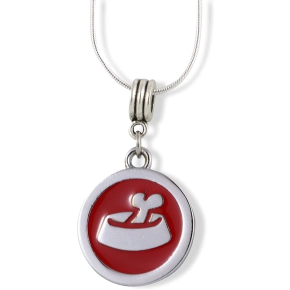 Bol de Nourriture pour Chien avec Breloque Os Collier Chaîne Serpent Bijoux
