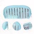 thumbnail image 5 of Unique Bargains Clear Makeup Bag Transparent Toiletry Bag Zipper Cosmetic Bag Organizer for Travel for Women Blue, 5 of 7