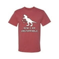 thumbnail image 2 of Wild Bobby, Unstoppable T Rex Funny, Pop Culture, Men Graphic Tee, Vintage Heather Red, 5X-Large, 2 of 4