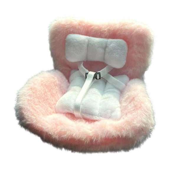 Arestory Dolls Car Seat for with Soft Furry Cushion, Air Vent Clip and Desktop Stand, Cute and Functional Car Ornament for Fans and Mini Doll Collectors