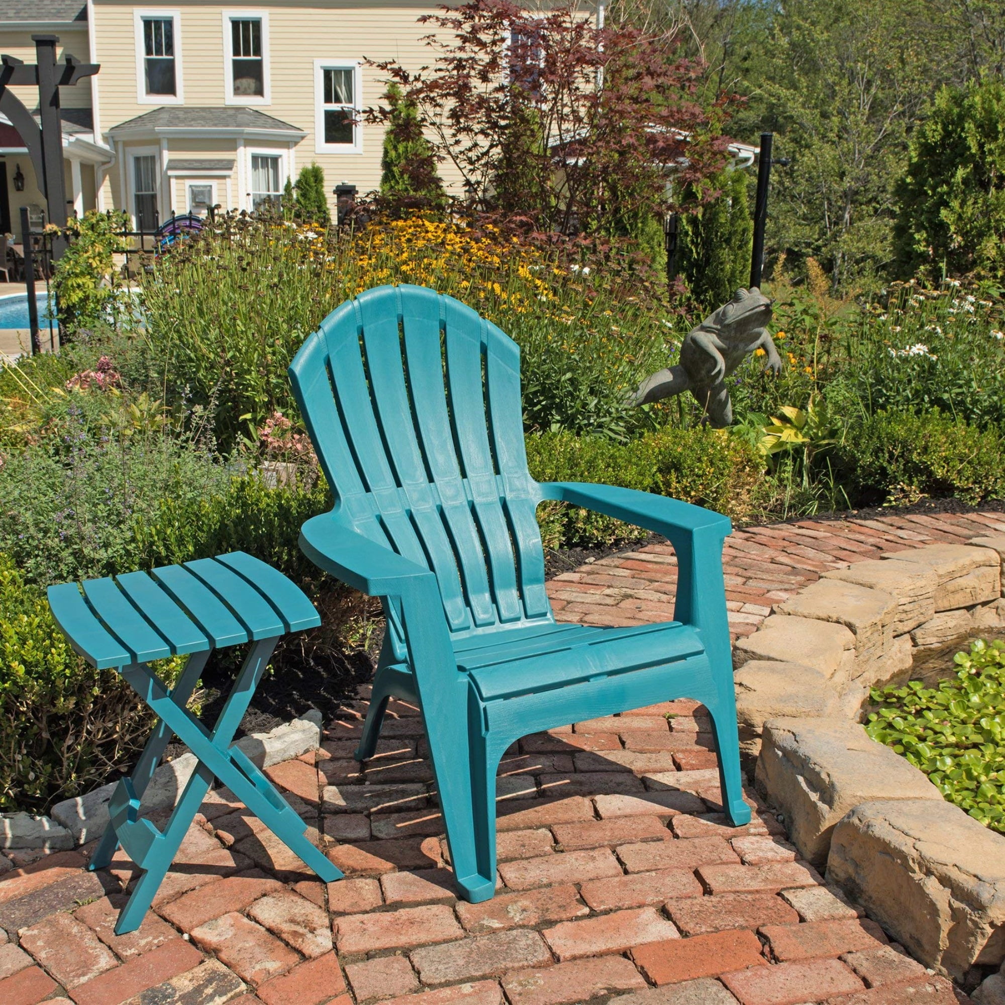 Adams Manufacturing Resin Quik-Fold Indoor/Outdoor Patio Side