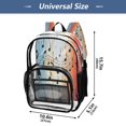 thumbnail image 4 of Large Clear PVC Backpack Heavy Duty See Through Backpack for Adults Work Travel, Music Notes Art Printed 12L, 4 of 8