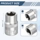 thumbnail image 2 of Uxcell 2pcs E-Torx Socket 3/8" Drive E14 Star Metric Socket 1.2" Length External Torx Shallow Sleeve 35K Alloy Steel Chrome 6 Point Spline Sleeve para Reparaciones de Autos, 2 of 7