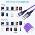 thumbnail image 6 of Compatible for iPhone Charger, 2Pack 6FT Light-ning Cable Cord Fast Charging Cord with USB Charging Brick Cube Phone Charger, HOOTEK Wall Charger Block Adapter Compatible for iPhone14/13/12/11, 6 of 10