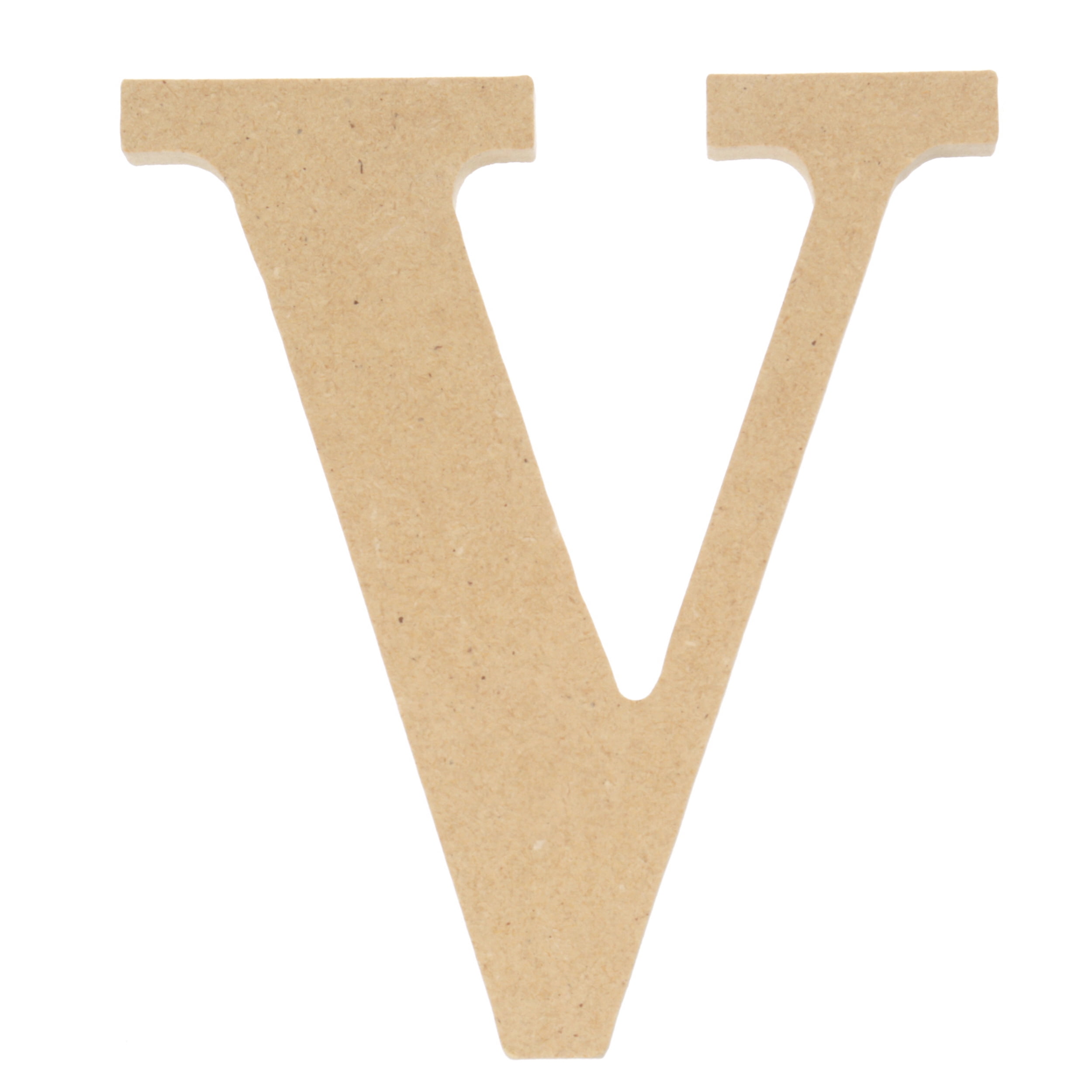 Unfinished Wood 5" Classic Font Letter V