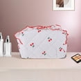 thumbnail image 5 of Unique Bargains 1 Pc Lady Portable Make Up Organizer Case for Travel White Red Polyester, 5 of 5