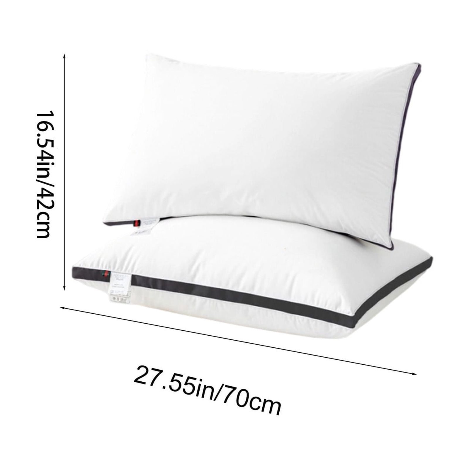 Premium Pillows Standard Size Set of 2, Home Pillow Core - Comfortable and Soft Polyester Bed Pillow for Neck Protection, Ideal for Dorms and Bedrooms, Breathable, Supportive, and Easy Care